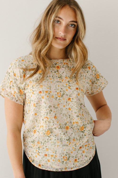 Sheila Dolman Sleeve Garden Floral Top