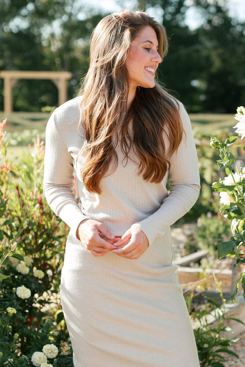 'Sasha' Long Sleeve Ribbed Top