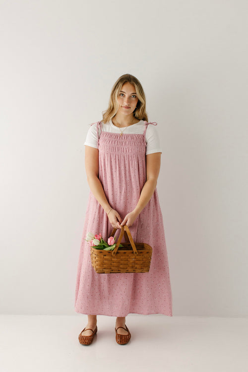 Moriah Tie Strap Ditsy Floral Gauze Maxi Dress