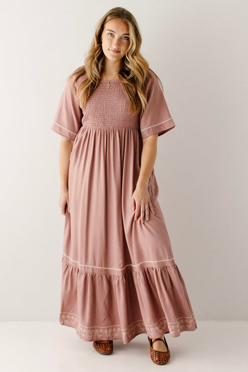 Jalene Smocked Bodice Maxi Dress