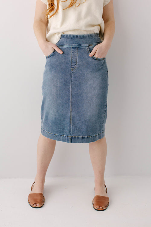 'Sheridan' Stretch Denim Skirt