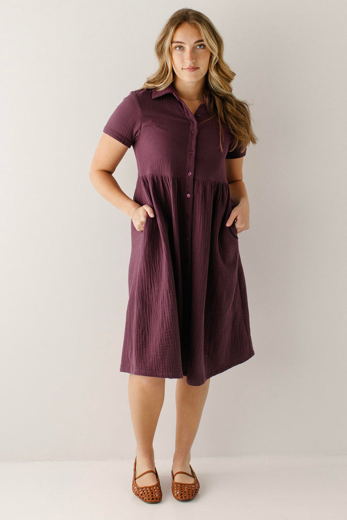 cotton gauze shirt dress Women's Organic Cotton Gauze Shirt Dress