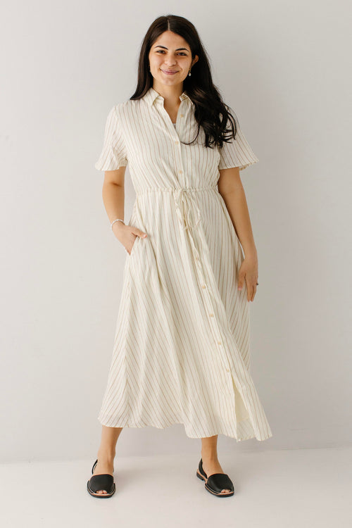 Casablanca Striped Shirtdress