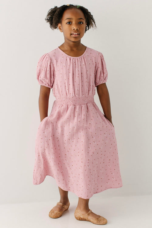 Alicia Girl Ditsy Floral Gauze Dress