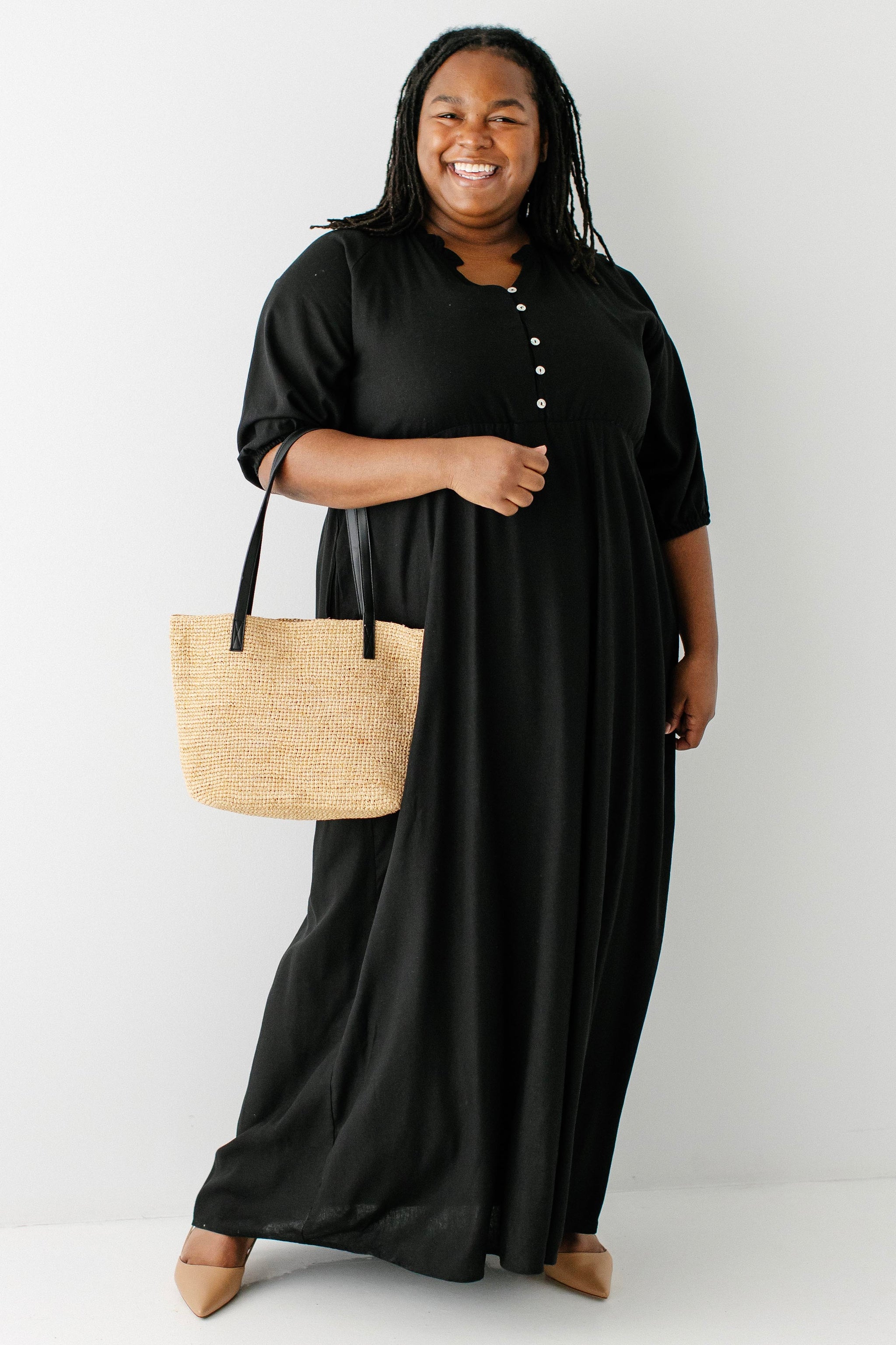 Kenzi Ruffle Detail Maxi Dress – The Main Street Exchange