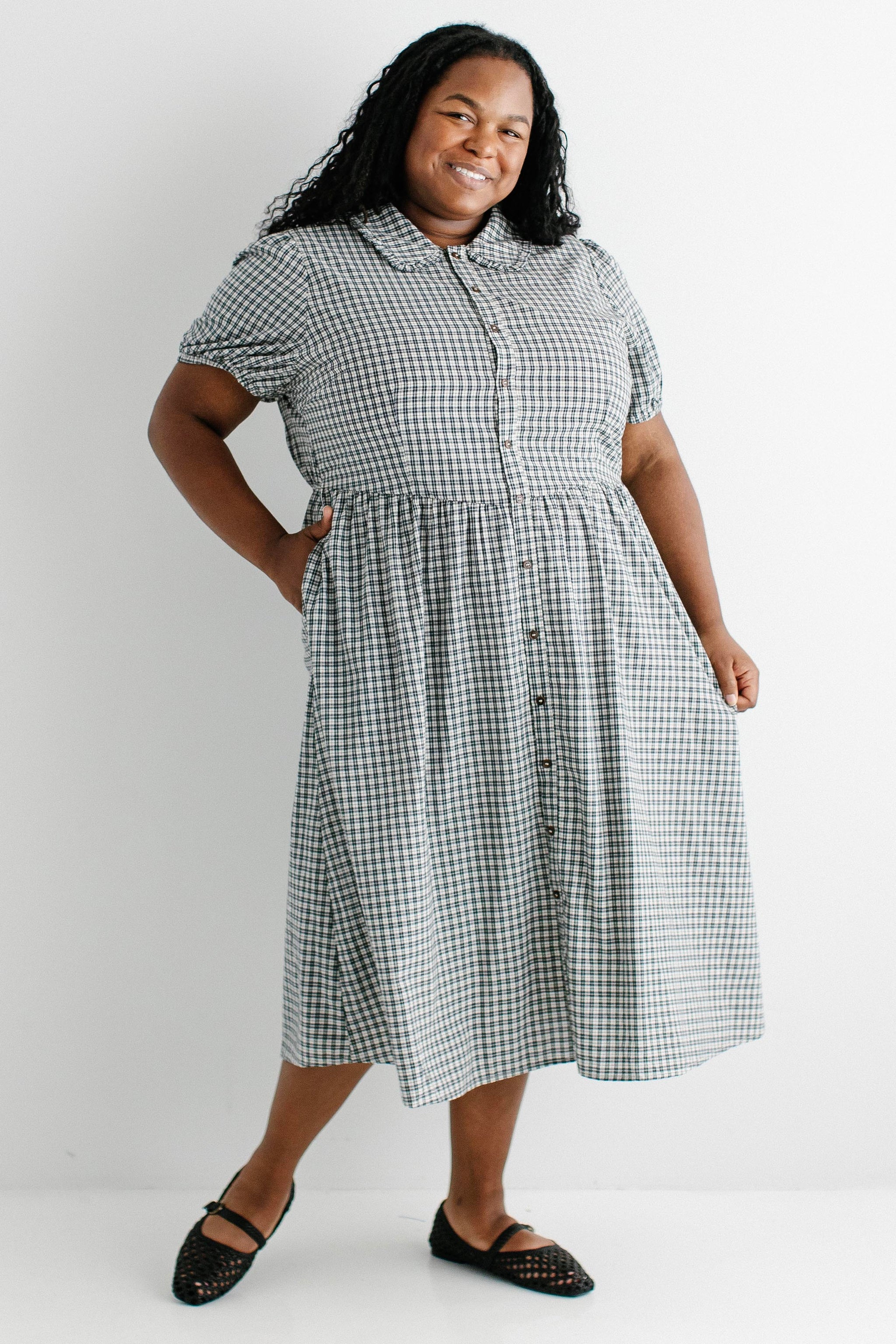 Herriot Cotton Plaid Midi Dress – The Main Street Exchange