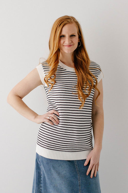 'Colbie' Striped Sweater Vest