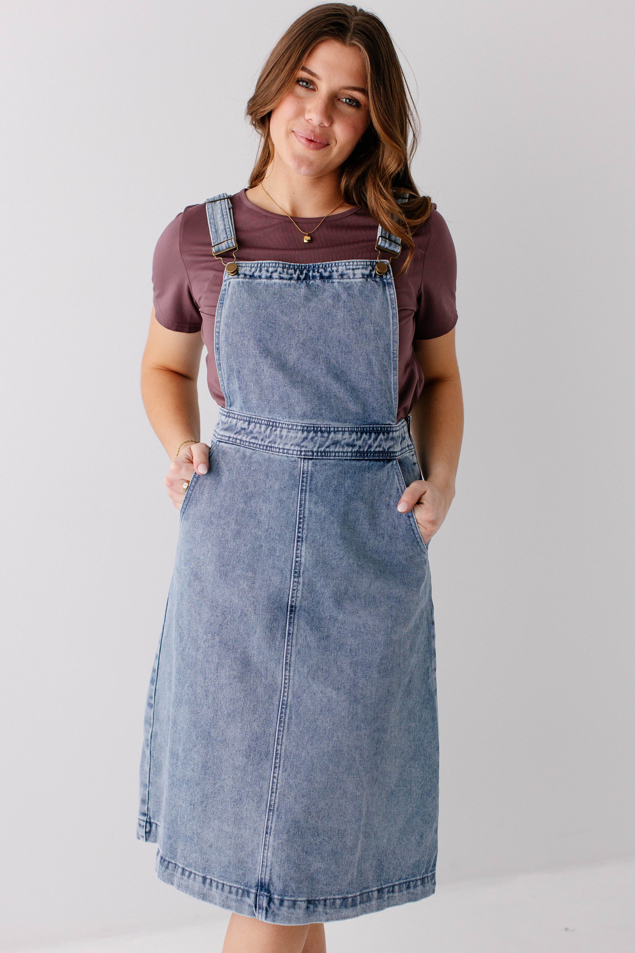 'Bailey' Denim Overall Dress 2X / Vintage Wash 'Bailey' Denim Overall Dress 2X / Vintage Wash
