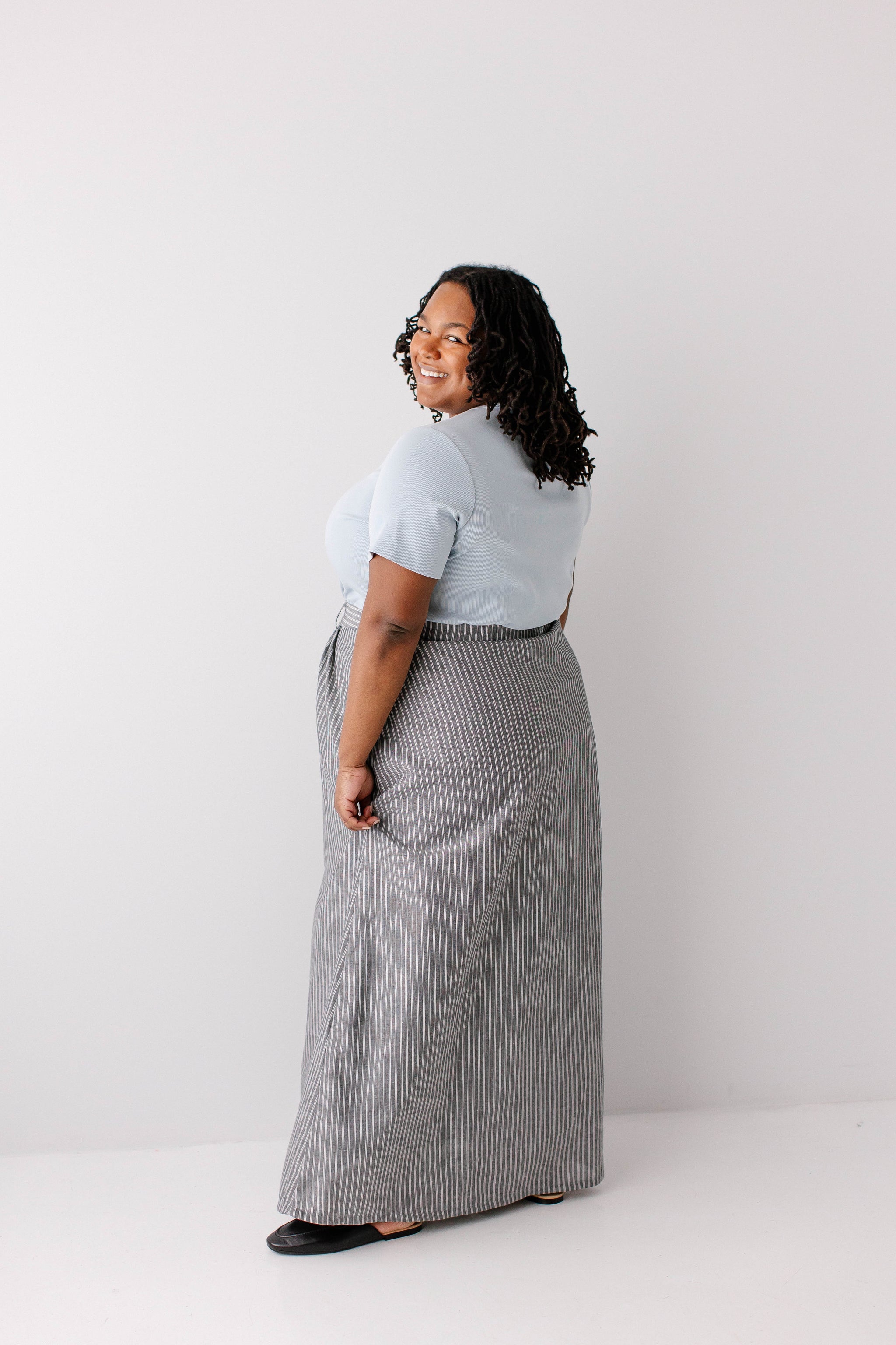 BANDEL PIPING HEM SKIRT グレー BANDEL PIPING HEM SKIRT グレー