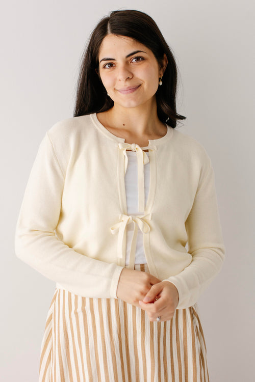 Cece Tie Front Knit Cardigan