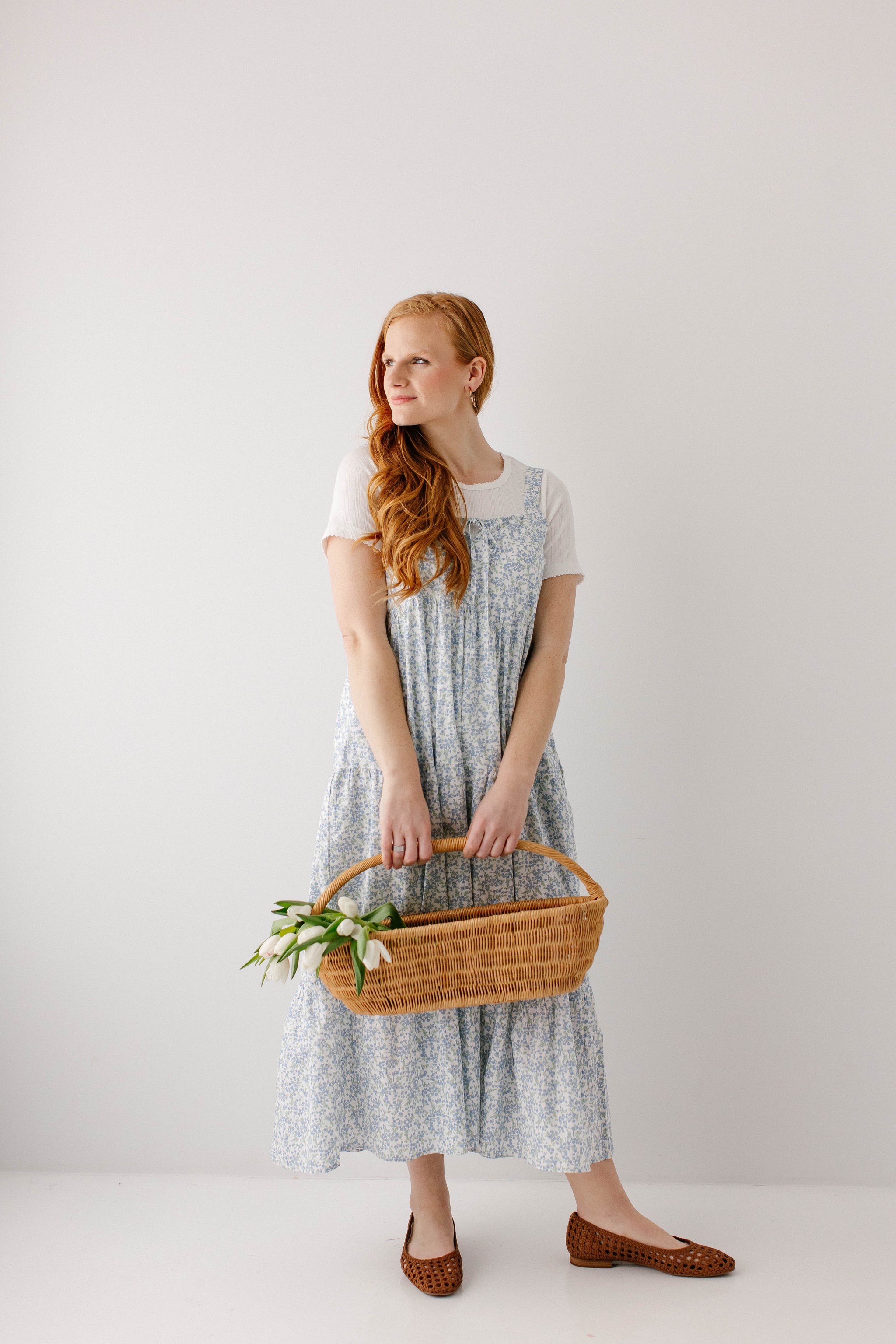 maxi pinafore dress Flowerpot Pinafore Dress