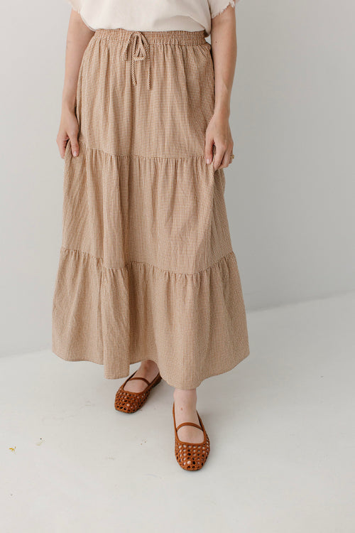 Chatham Cotton Gingham Tiered Maxi Skirt