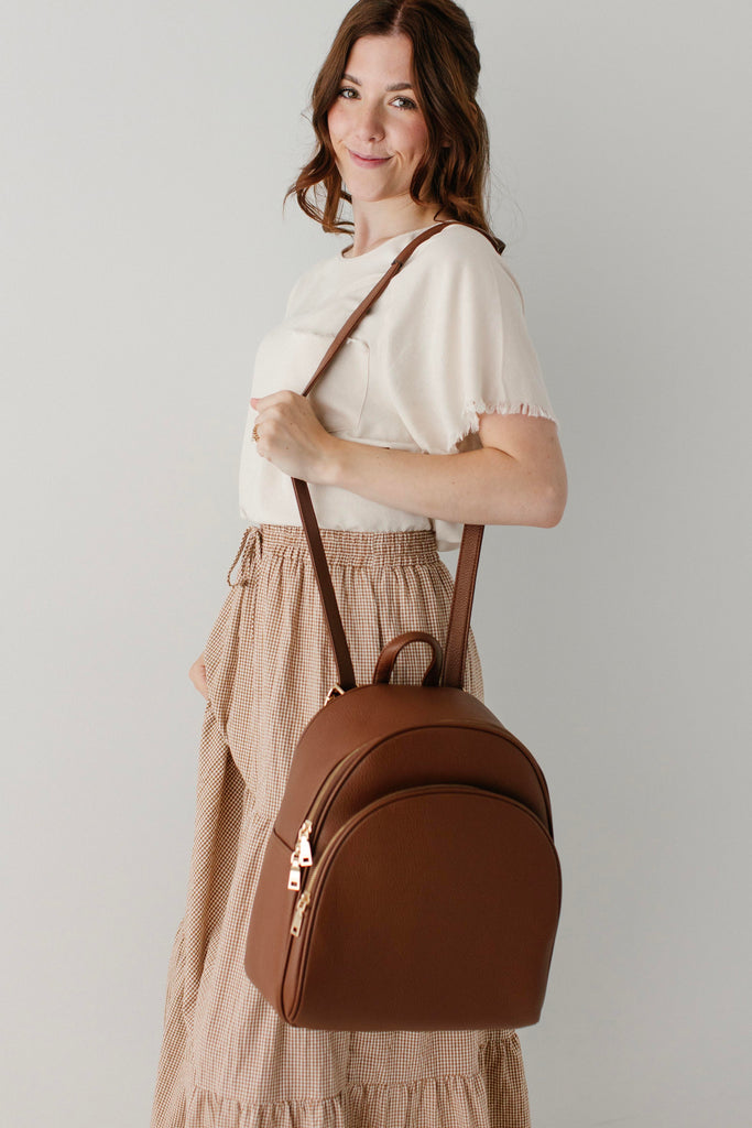 Vegan Leather Convertible Backpack