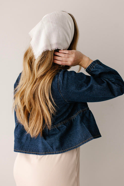 Raw Edge Flaxen Scarf
