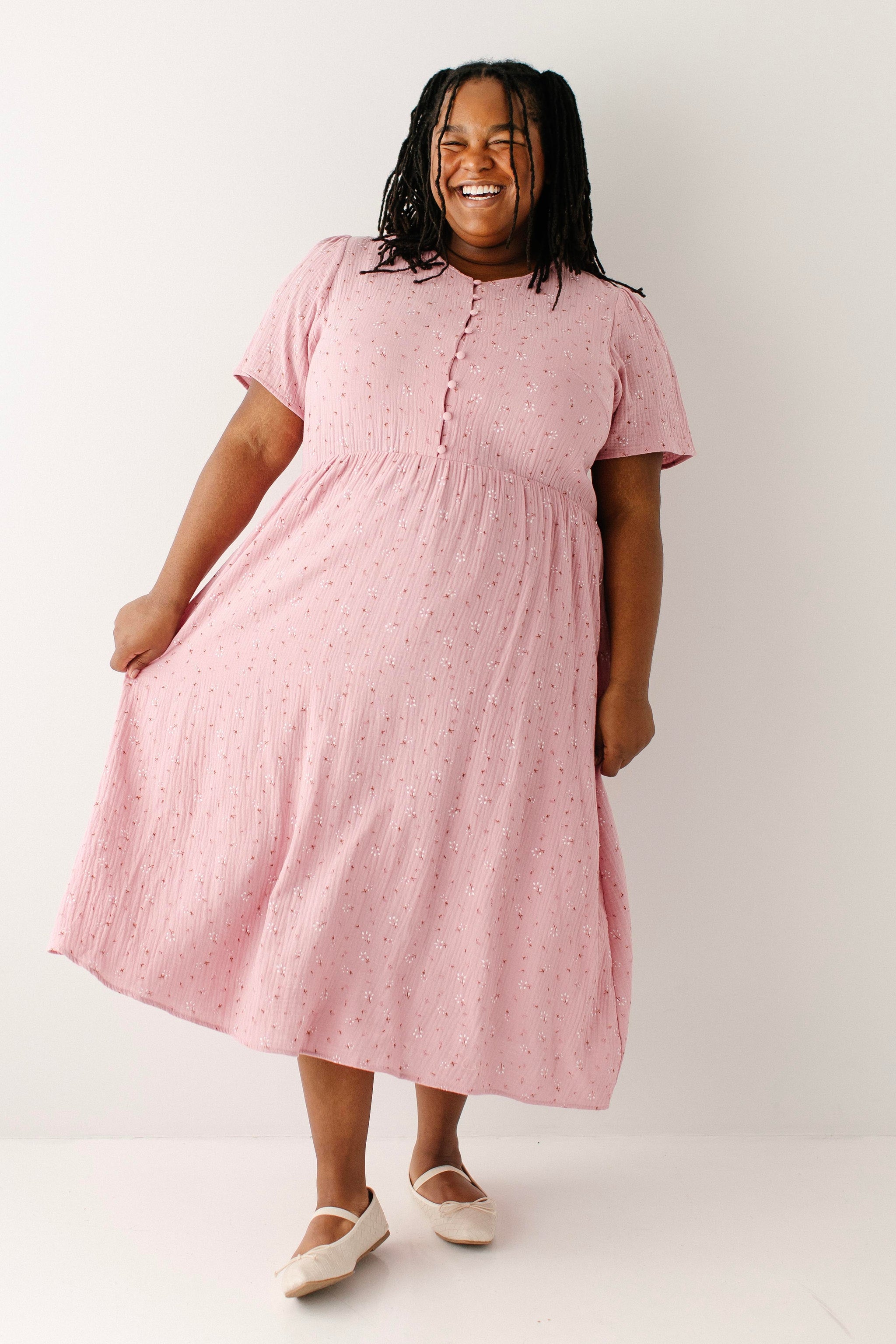 Cheryl Ditsy Floral Gauze Dress FINAL SALE – The Main Street Exchange