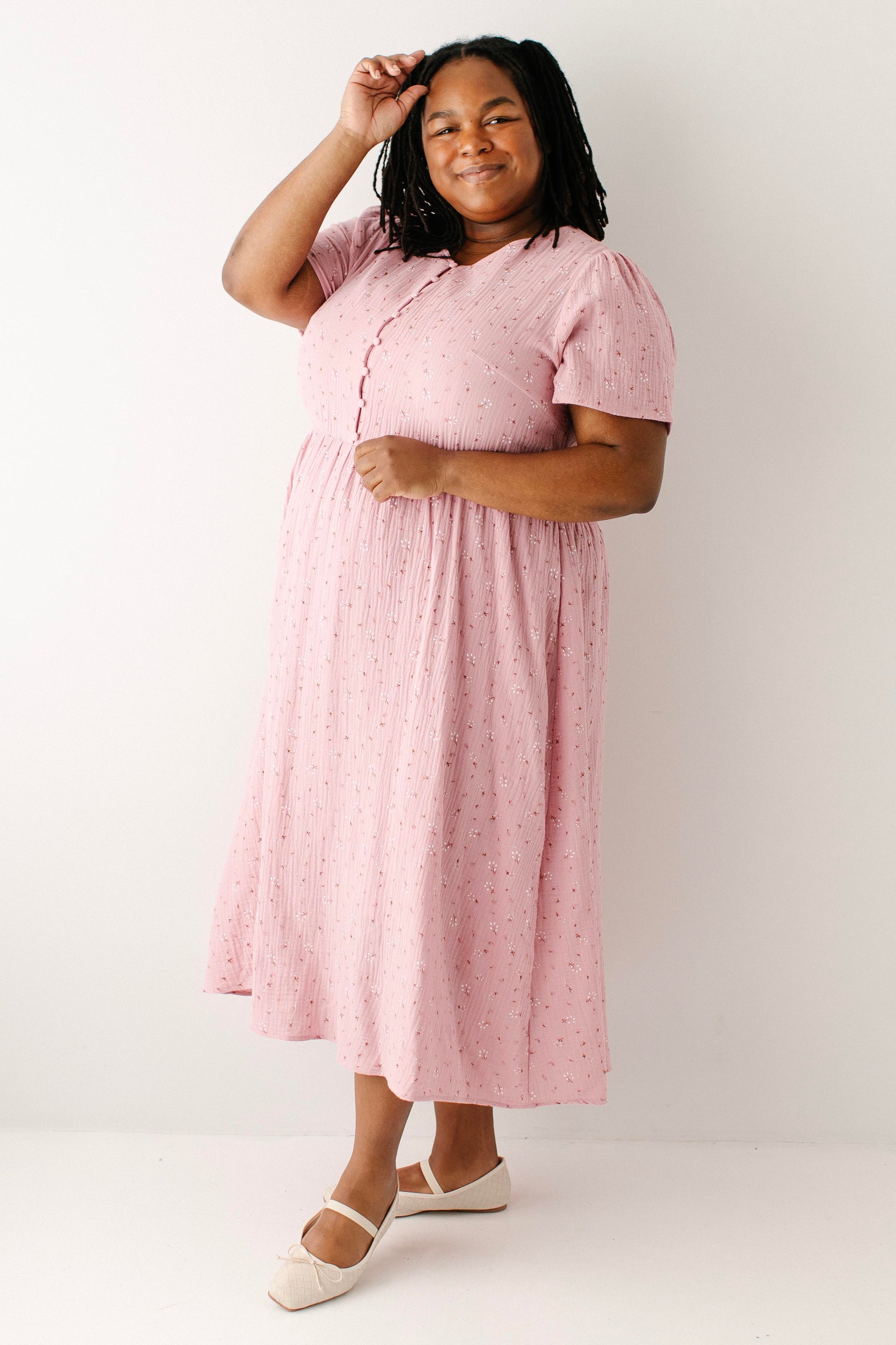 Cheryl Ditsy Floral Gauze Dress FINAL SALE