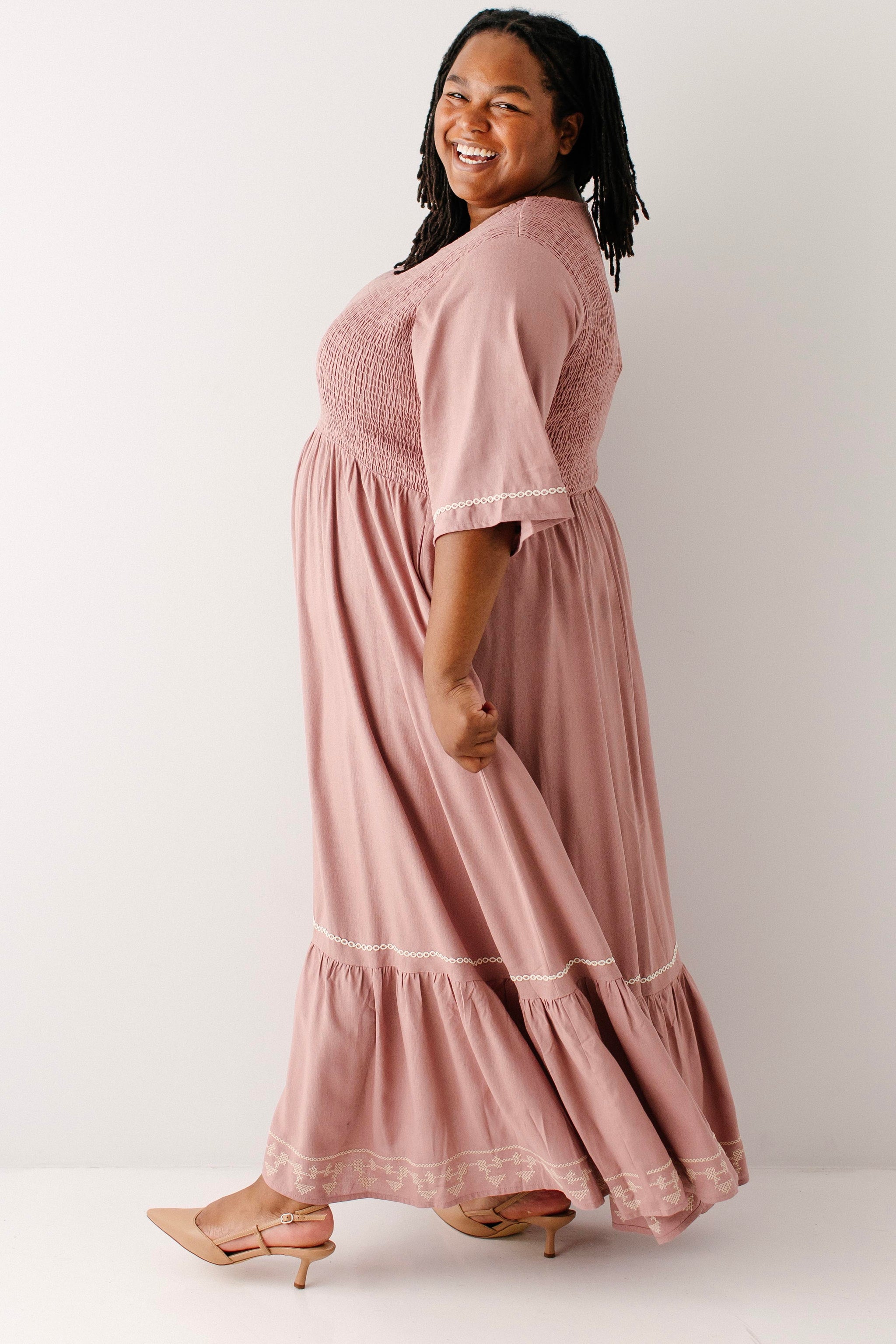smocked bodice satin maxi dress Tween Floral Smocked Bodice Maxi Dress
