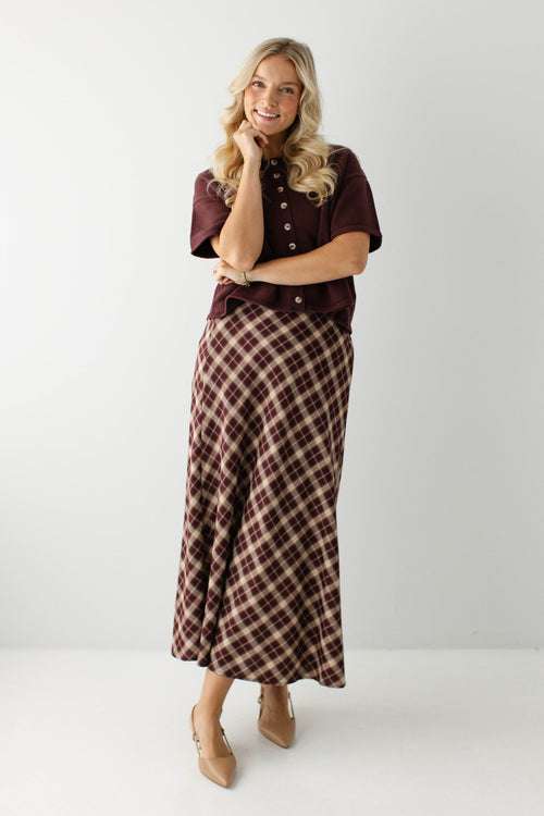 Tolkien Plaid A-Line Maxi Skirt