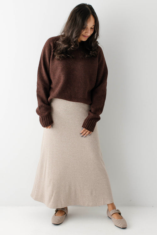 Thoreau Knit A-Line Midi Skirt