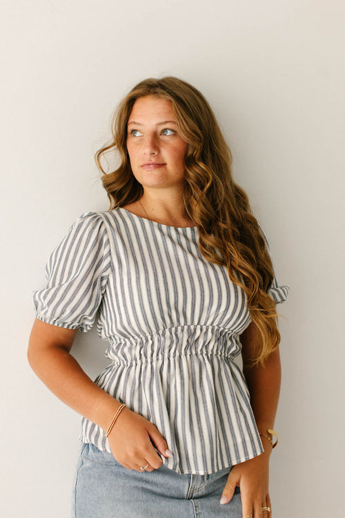 Vale Striped Peplum Top