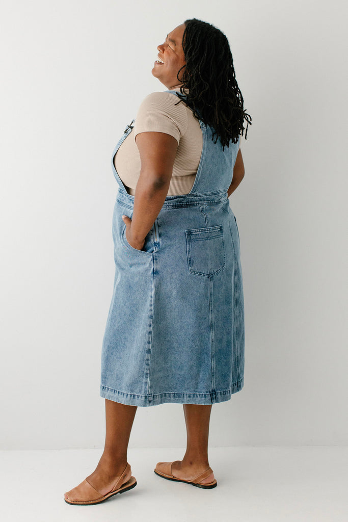 Bailey Denim Overall Dress – The Main Street Exchange