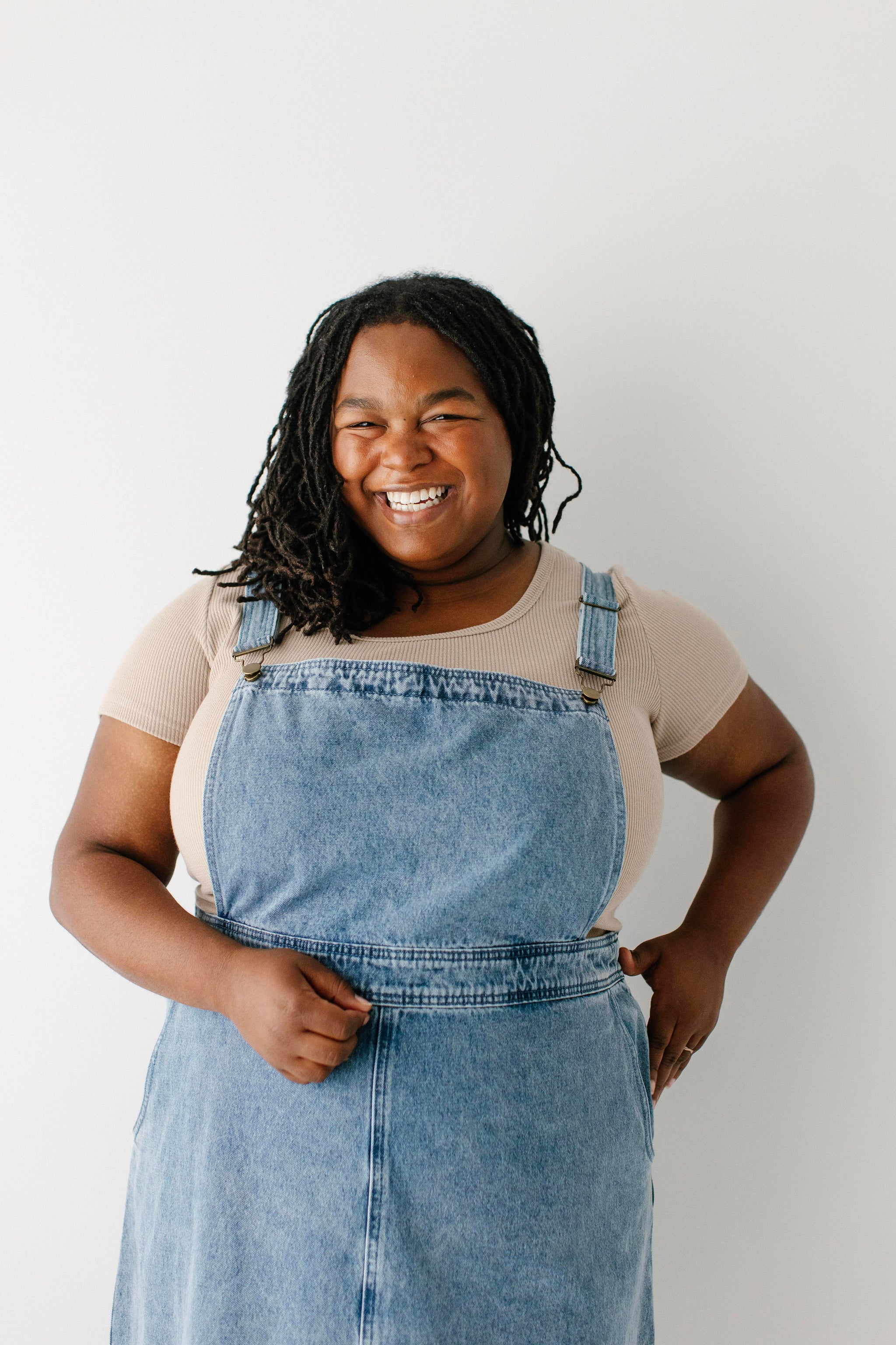 plus size denim overall dress Bailey Denim Overall Dress – The Main Street Exchange