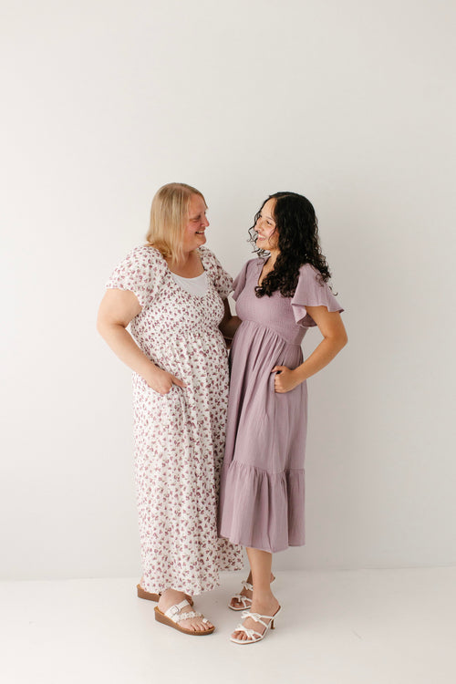 Quincy Gauze Smocked Bodice Midi Dress