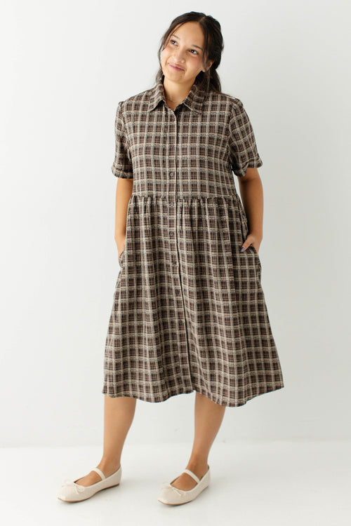 Rowan Plaid Print Shirtdress