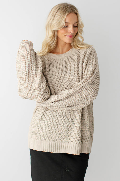 Maurice Raglan Open Knit Sweater