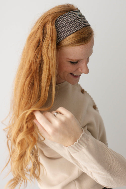 Houndstooth Stretchy Headband