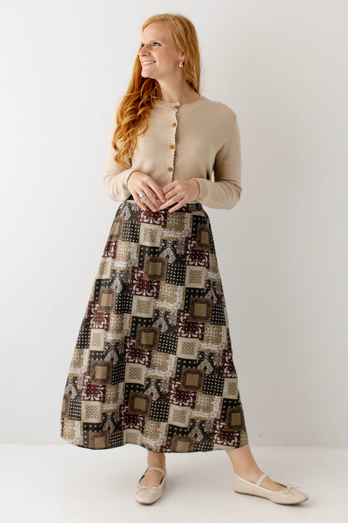 Wilder A-Line Midi Skirt