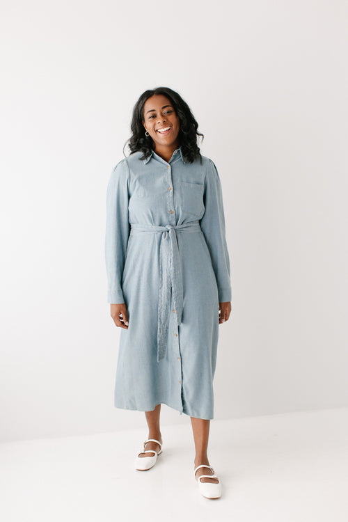 'Misti' Chambray Button Down Shirtdress