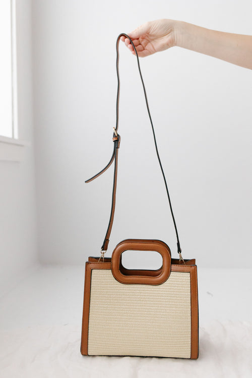 Woven Square Handle Purse