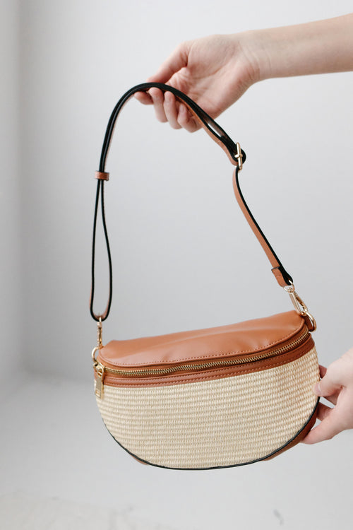 Woven Crossbody Belt Bag