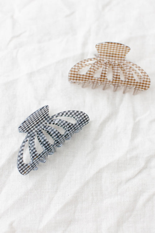 Gingham Claw Clip