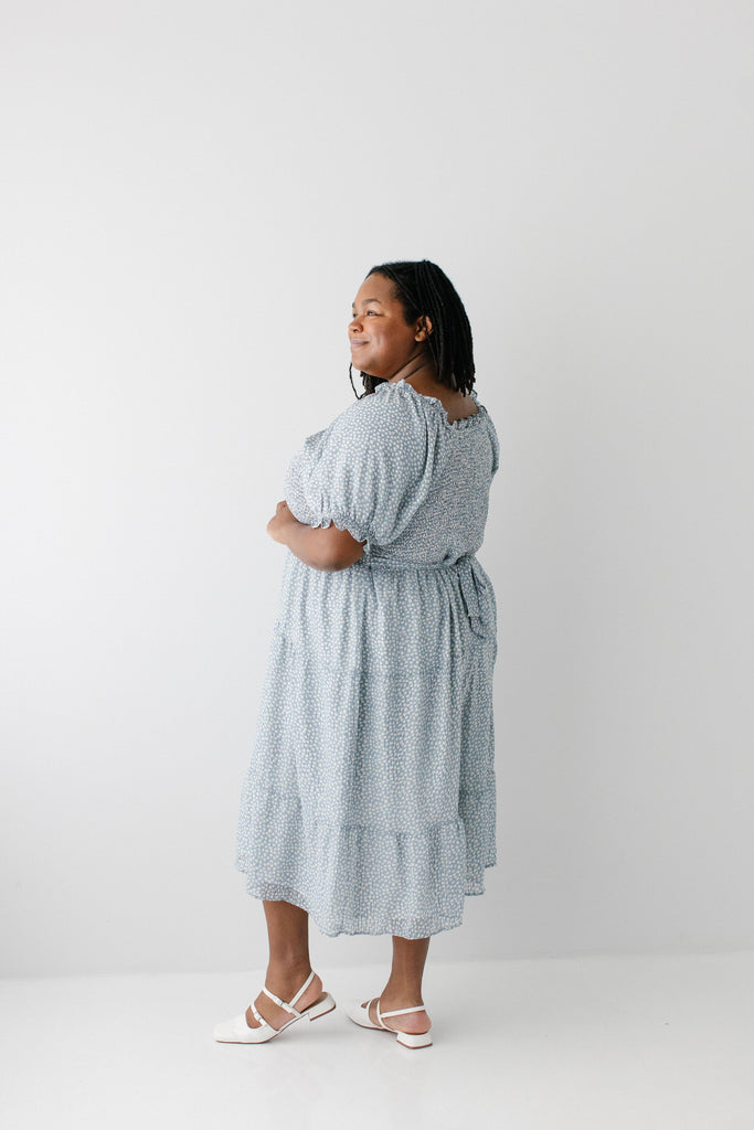 Arabelle Smocked Ditsy Print Midi Dress The Main Street Exchange Arabelle Smocked Ditsy Print Midi Dress The Main Street Exchange