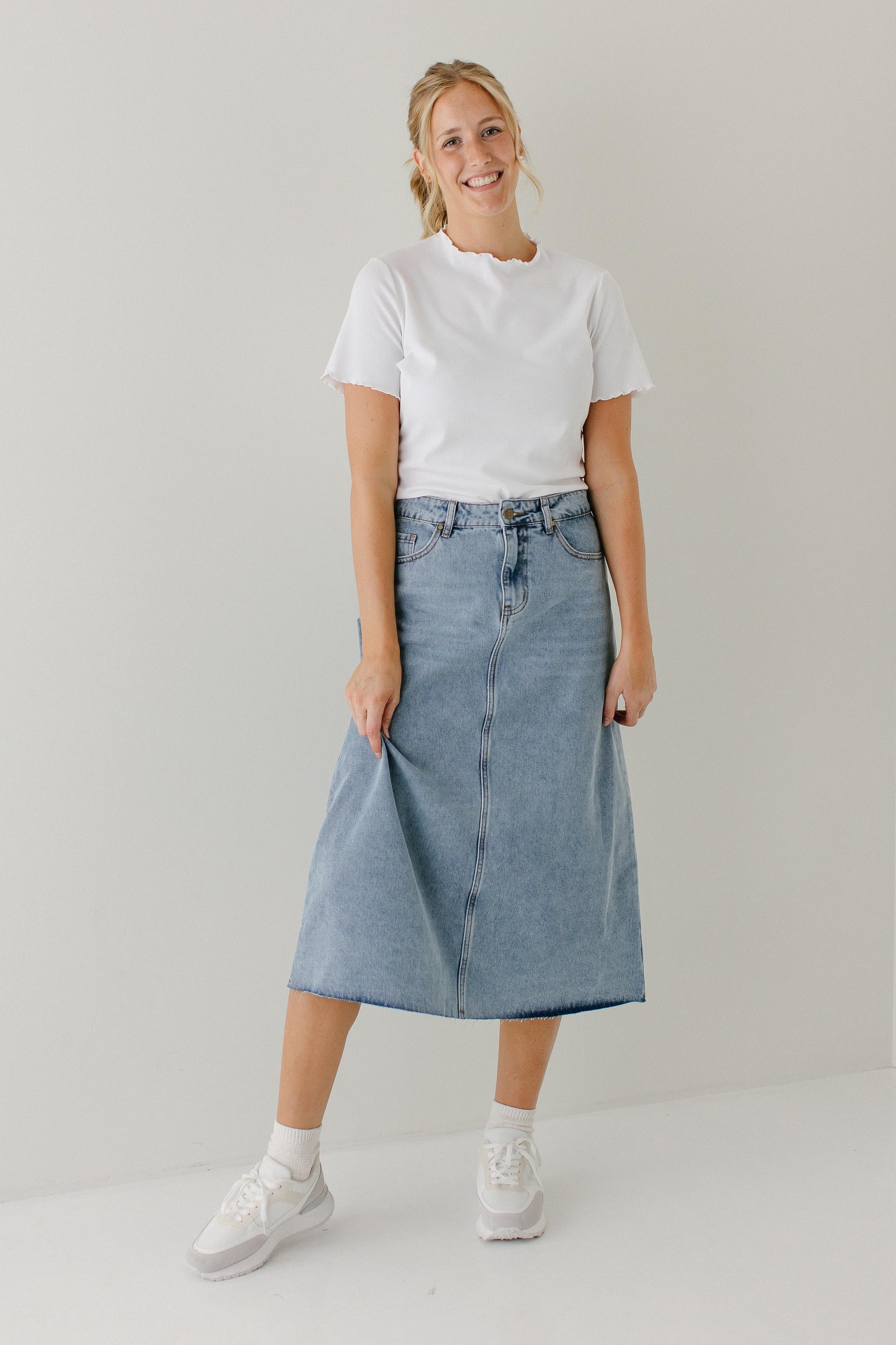 【BAON】Luda String Cargo Denim Midi Skirt Amazon.com: Cargo Skirts Womens Denim Midi Skirt Knee Length
