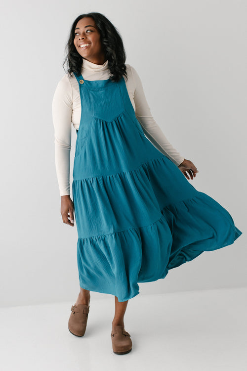 'Jasmyn' Tiered Pinafore Dress