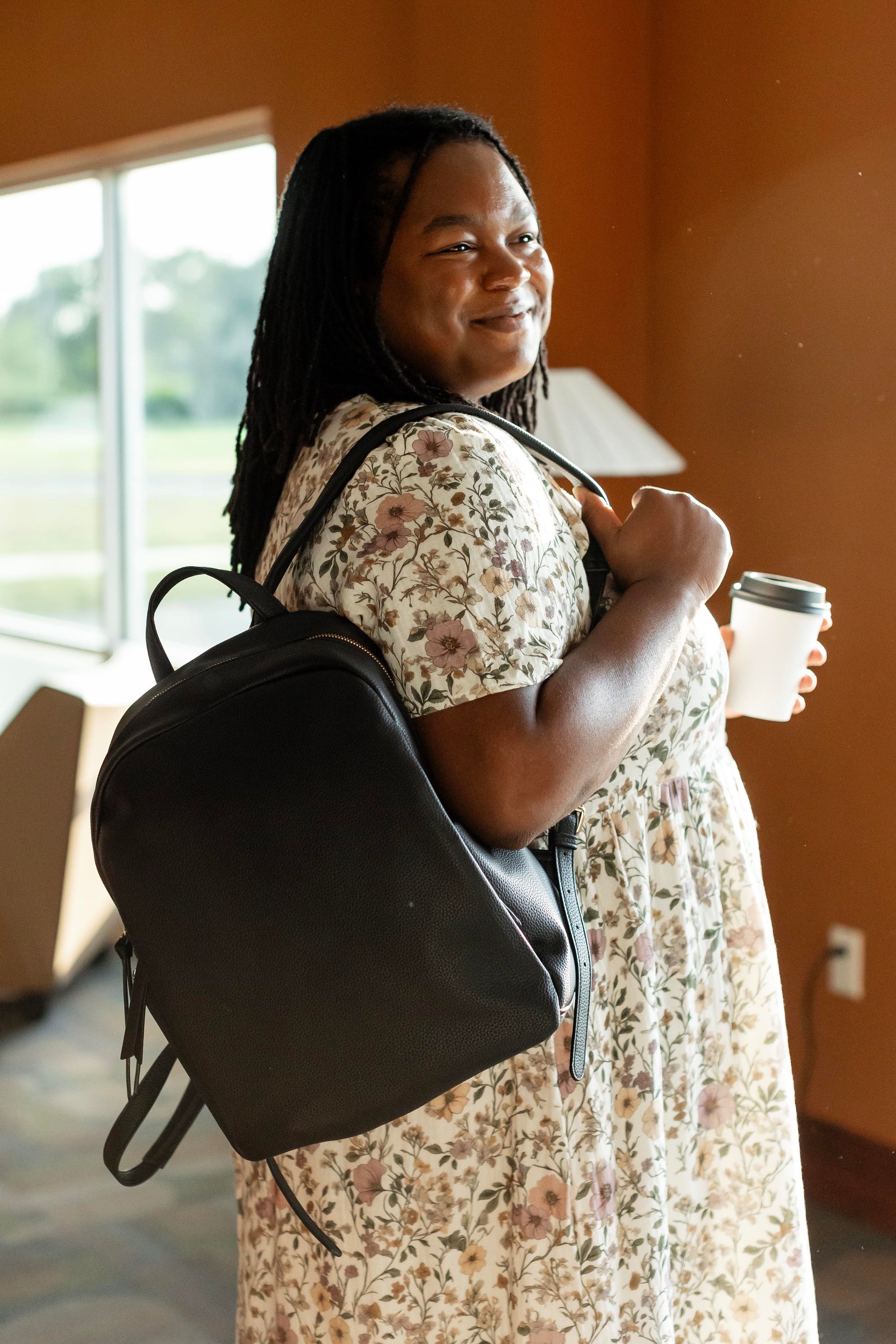 Vegan Leather Backpack
