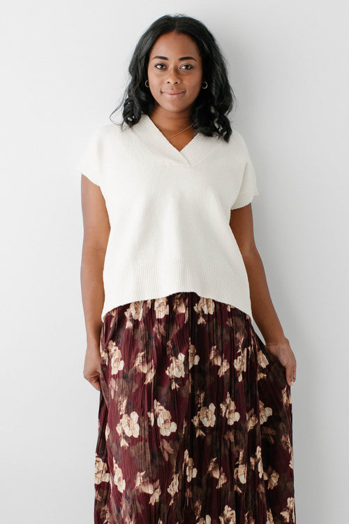 'Pearl' Relaxed Sweater Vest