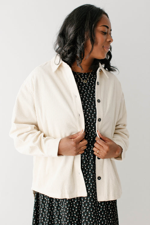 'Wynter' Corduroy Button Down Shacket