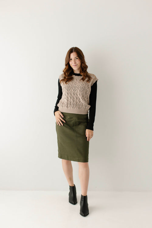 Sara Stretch Denim Skirt