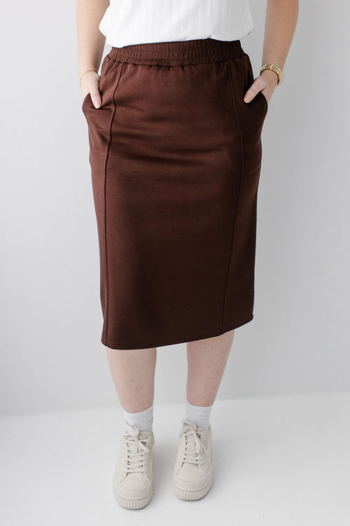 'Gilligan' Elastic Waist Midi Skirt