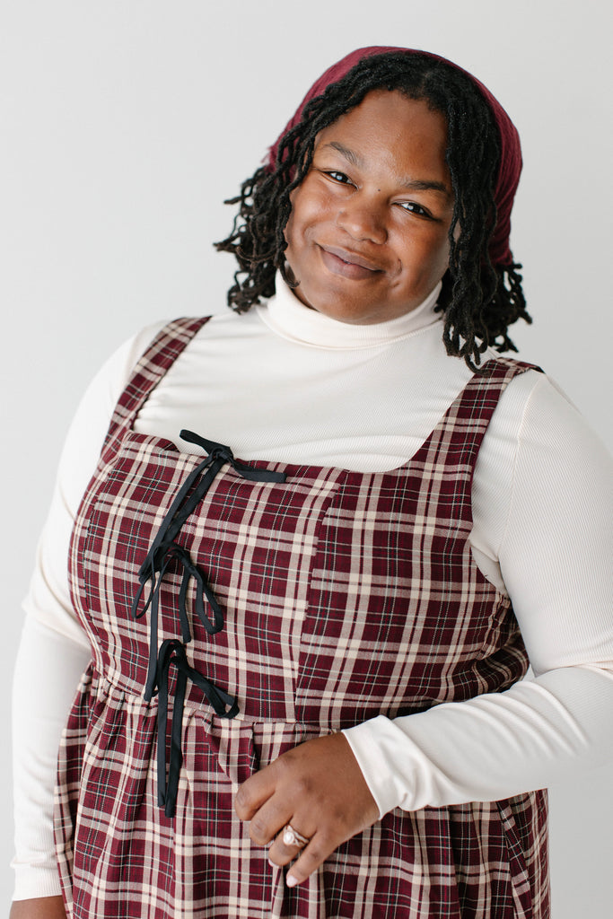 Plus 'Joy' Cotton Blend Plaid Pinafore Midi Dress FINAL SALE The Main Street Exchange Plus 'Joy' Cotton Blend Plaid Pinafore Midi Dress FINAL SALE The Main Street Exchange
