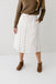 'Greta' Button Front Midi Skirt