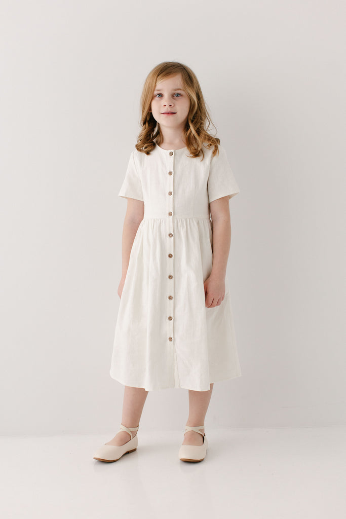 Adeline Girl Button Down A-Line Dress FINAL SALE – The Main Street Exchange