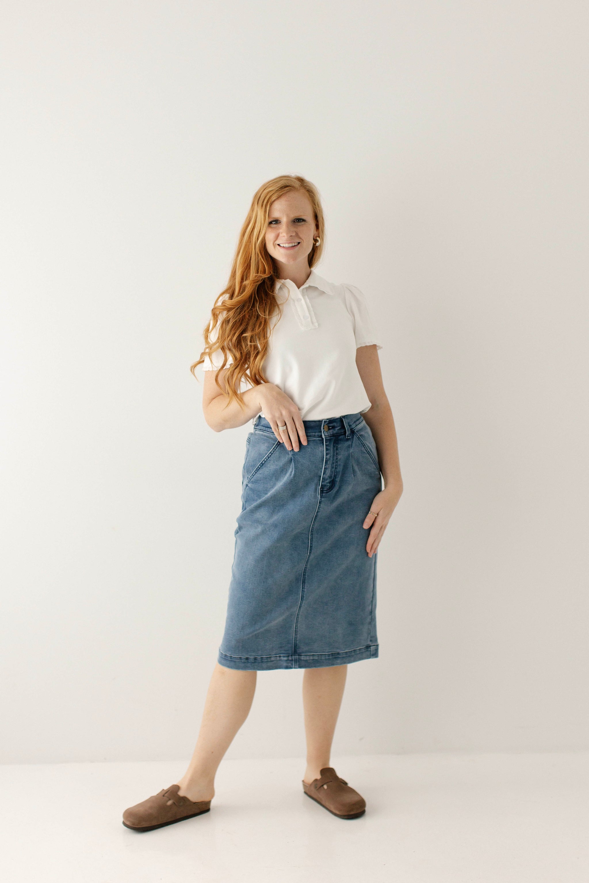 womens denim skirts and dresses for Women Plus size denim White Short Sleeve Little spring24-1 Styling Product Details Color:LAPIS BLUE