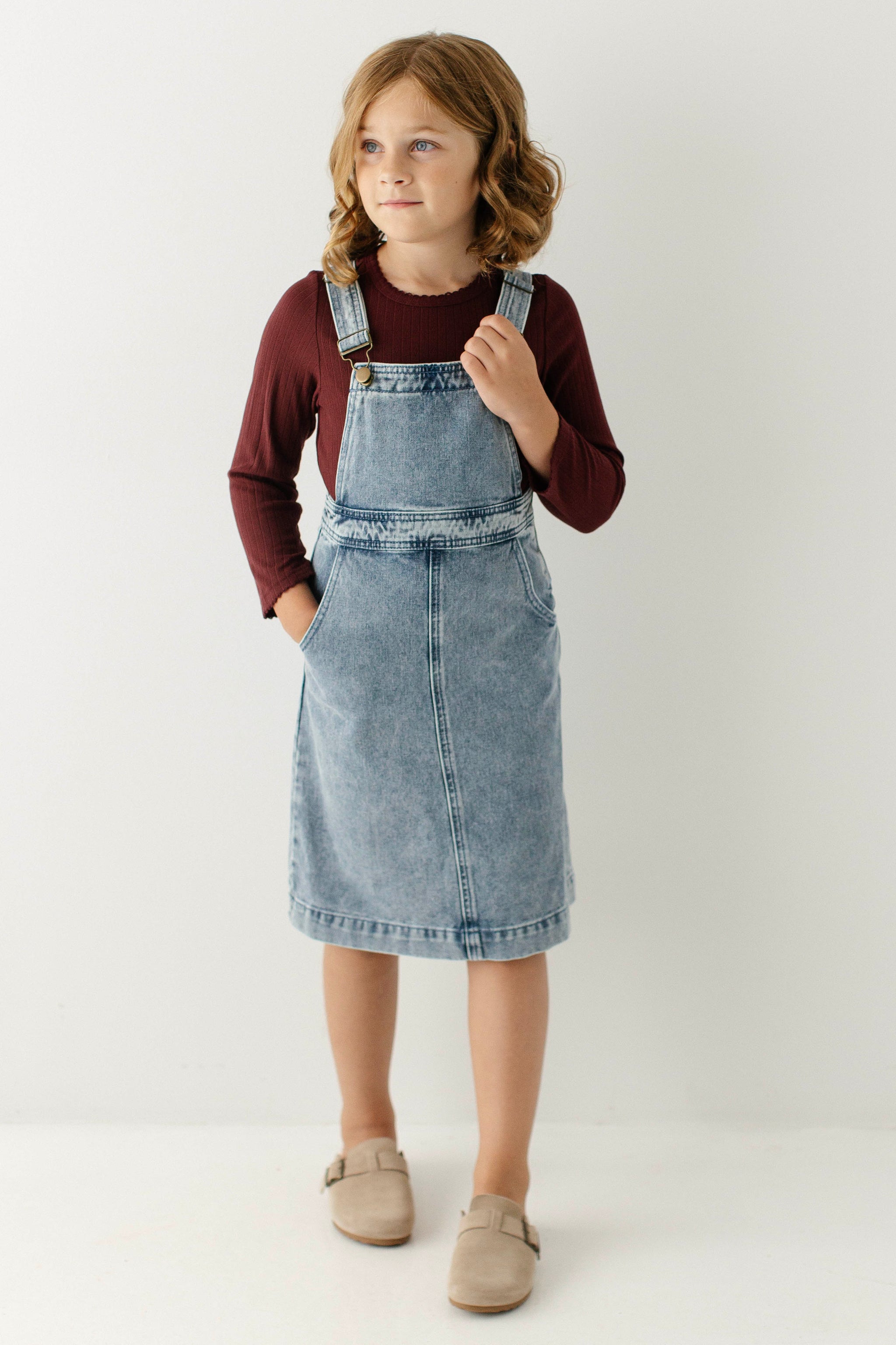 Bailey Girl Denim Overall Dress – The Main Street Exchange