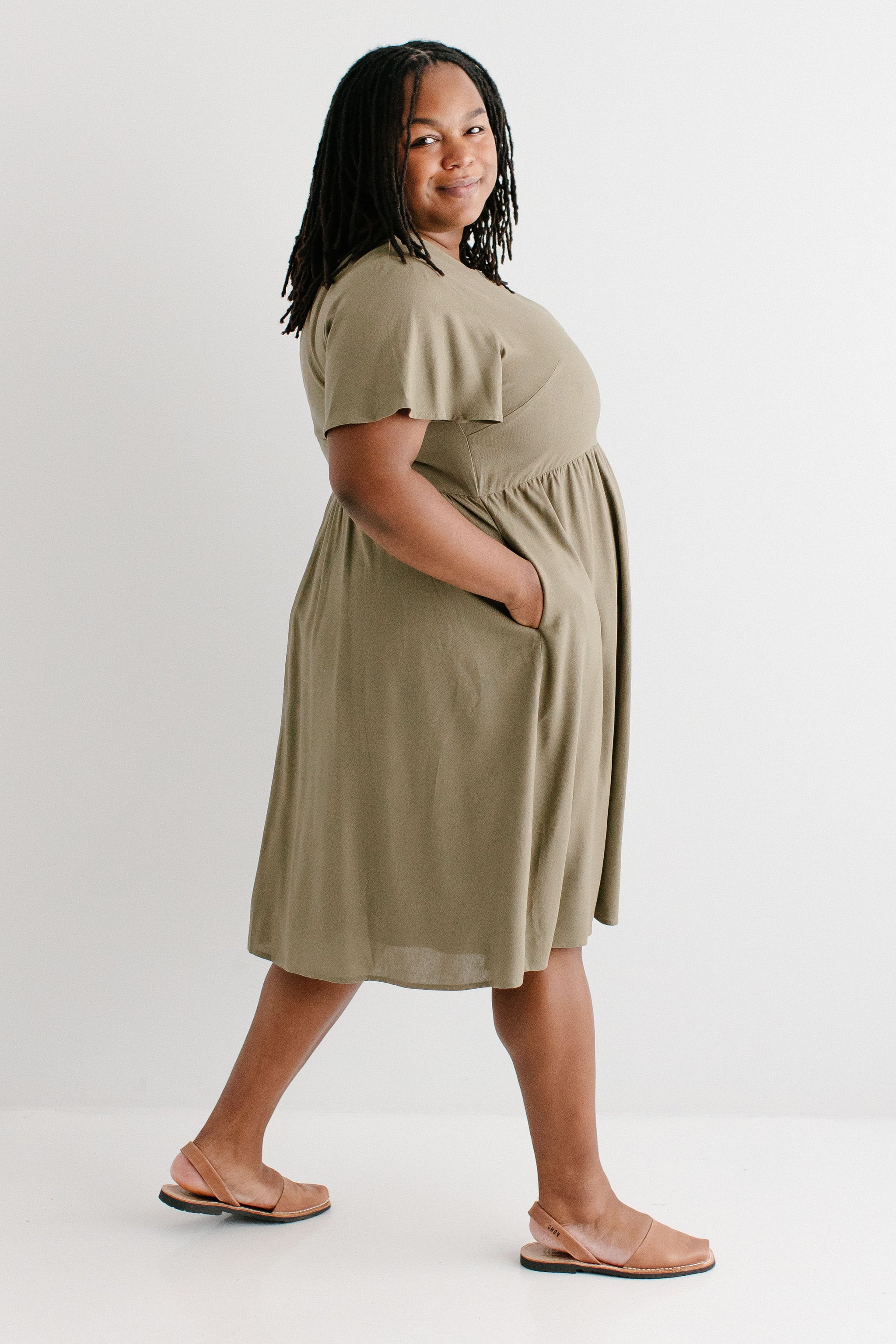 Savannah Square Neck Knee Length Dress – The Main Street Exchange