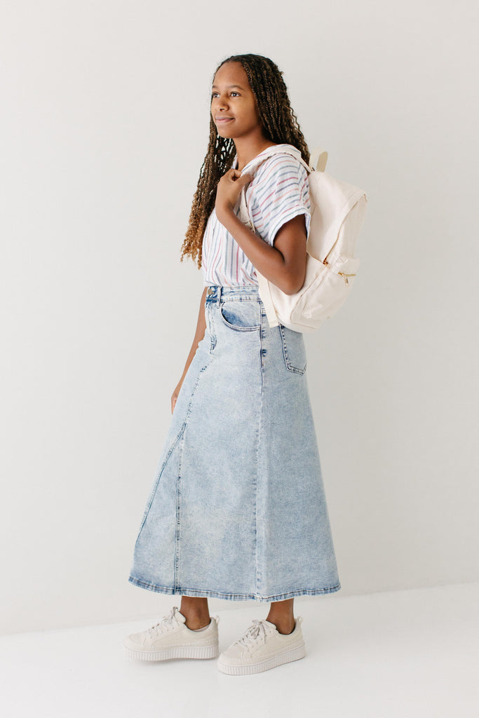 denim skirt dress Tiered x-large Flares towards the hem Ladies Mermaid skirt Denim ruffle